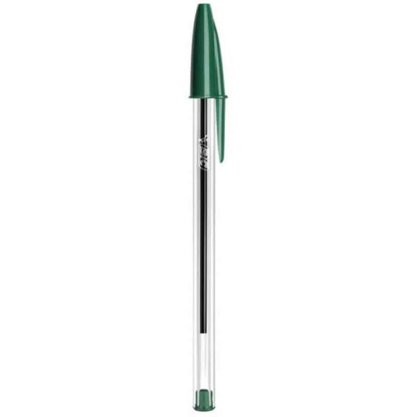 Bic Cristal Medium Green Pen