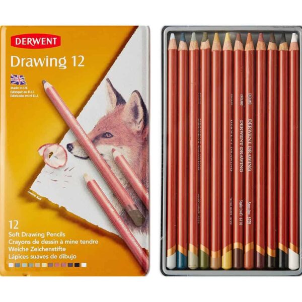 Derwent Soft Drawing Pencils 12 pcs