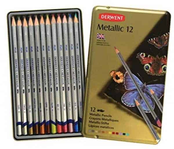 Derwent Metallic Pencils 12 pcs