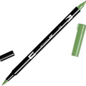 Tombow Dual Brush Pen ABT 158 Dark Olive