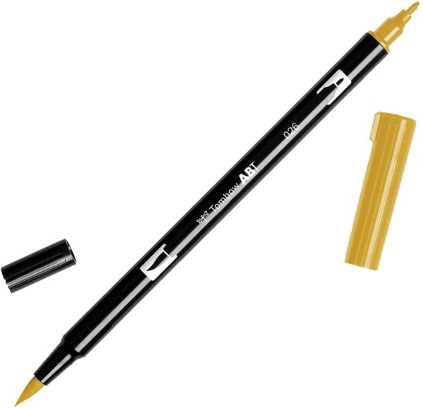 Tombow Dual Brush Pen ABT 026 Yellow Gold