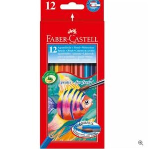 Faber Castell 12 Watercolour Pencils + Brush