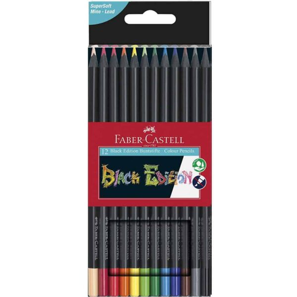 Faber Castell 12 Black Edition Buntstifte Colour Pencils