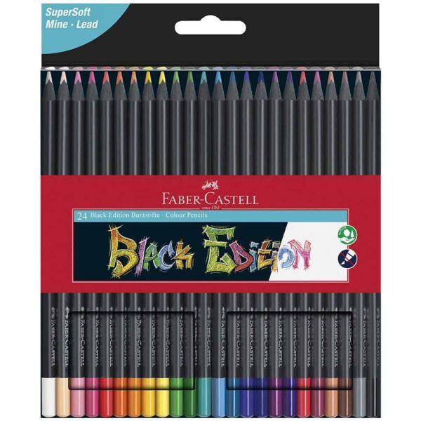 Faber Castell 24 Black edition Buntstife Colour Pencils