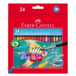 Faber Castell 24 Watercolour pencils + brush