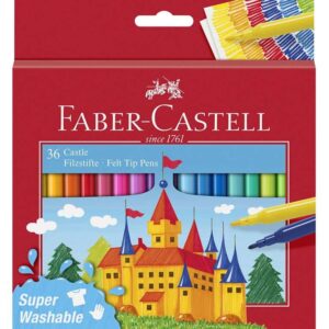 Faber Castell Felt Tip Pens Cardboard Wallet 36pcs