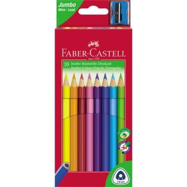 Faber Castell 10 Jumbo Colour Pencils Triangular