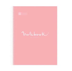MR Notebook A4 Ruller 80sheets Spiral Emotions Pink