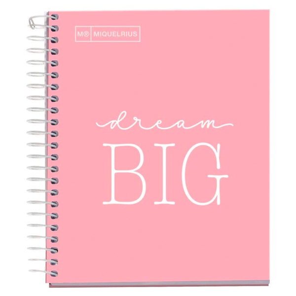 MR Notebook A6 Ruller 100sheets Spiral Messages Pink