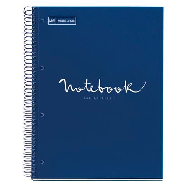 MR Notebook A4 Ruller 80sheets Spiral Emotions Navy
