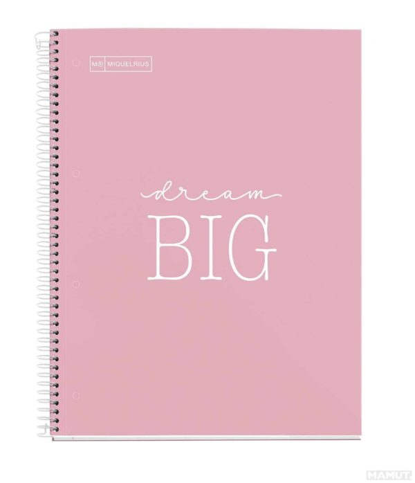 MR Notebook A4 Ruller 80sheets Spiral Messages Pink