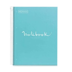 MR Notebook A4 Ruler 80sheets Spiral Emotions Sky Blue