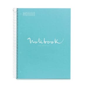 MR Notebook A4 Ruler 80sheets Spiral Emotions Sky Blue