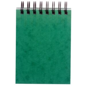Silvine Spiral Green Notebook A7 200 Pages