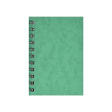 Silvine Spiral Green Notebook A6 200 Pages