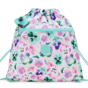 Kipling School Bag SuperTaboo Aqua Blossom