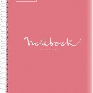 MR NB A4 80sheets Square 90gr PP Spiral Emotions Pink