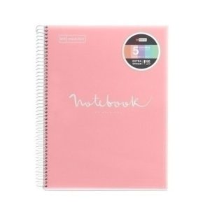 Miquelrius Notebook A4 120sheets Hor 90gr PP Emotions Pink