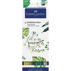 Faber Castell Aqua Dual Marker Jungle Wallet of 6pcs