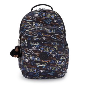 Kipling School Bag Seoul Lap Neon Skate