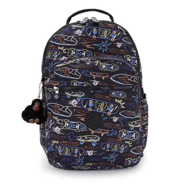 Kipling School Bag Seoul Lap Neon Skate