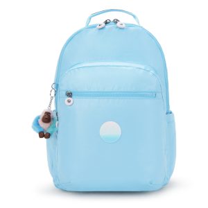 Kipling School Bag Seoul Lap Sea Blue Metallic