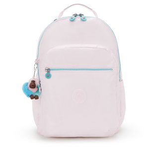 Kipling School Bag Seoul Lap Sea Pink Metallic