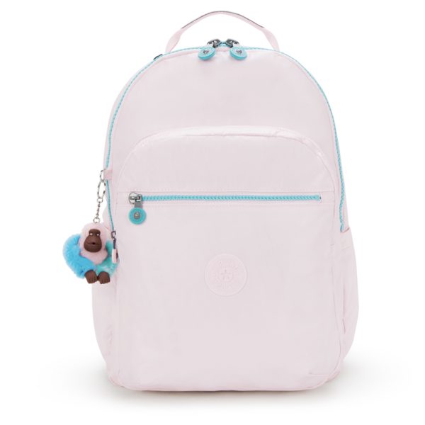 Kipling School Bag Seoul Lap Sea Pink Metallic