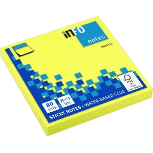 Info Sticky Notes 75x75mm Yellow