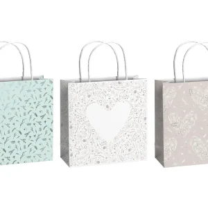 Gift Bag Eldana 20x8cm Light Beige pk of 3