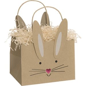 Gift bag 18x14x13cm Bunny wh