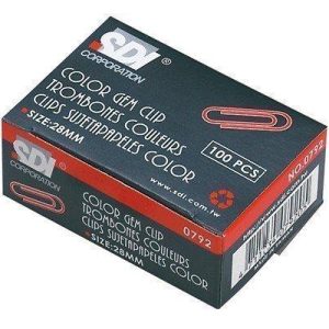SDI Paper Clips Colour 28mm