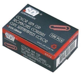 SDI Paper Clips Colour 28mm