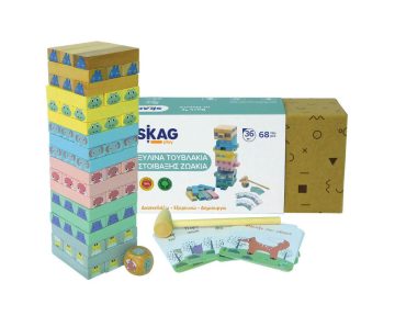 Skag Animal Tumble Tower Set 68pcs