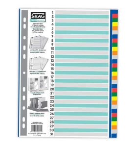 PP Dividers A4 Colours 31Sheets