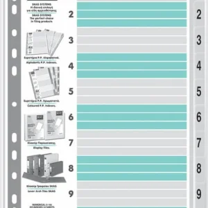 Dividers A4 1-10 Numbers PP