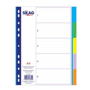 Eco Dividers A4 Colours 5 Sheets