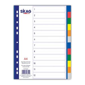 Eco Dividers A4 Colours 12 Sheets