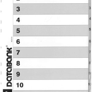 Dividers A4 1-12 Numbers PP