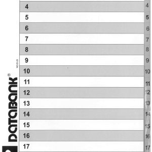 Dividers A4 1-20 Numbers PP