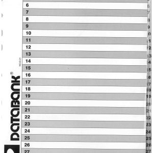 Dividers A4 1-31 Numbers PP