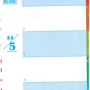PP Dividers A4 Colours 5 Sheets