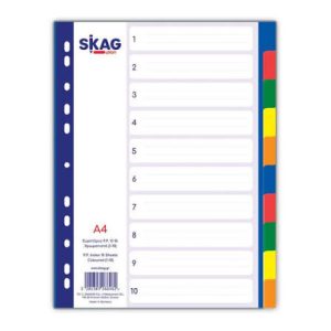Eco Dividers A4 Colours 10 Sheets