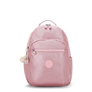 Kipling School Bag Seoul College Extra Bronze Pink Metallic