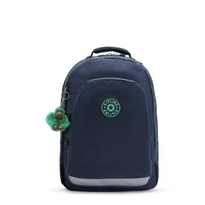 Kipling School Bag Class Room Blue Green Block