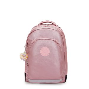 Kipling School Bag Class Room Bronze Pink Met