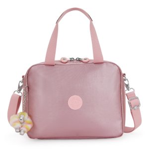 Kipling School Bag Miyo Bronze Pink Metallic