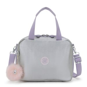 Kipling School Bag Miyo Silver Glow Met