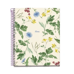 MR - Notebook  4 A5 100sheets Plain 70gr Liso Med Flora