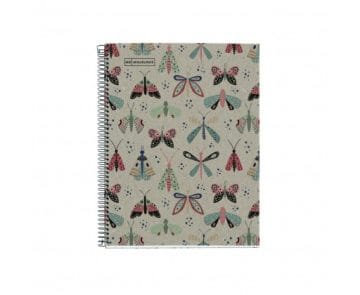 MR - Notebook 1 A5 80sheets Hor Spiral EcoButterfly